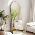 Arched Full-Length Mirror with Gold Frame