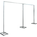 Adjustable Steel Backdrop Stand with Three Flat Bases