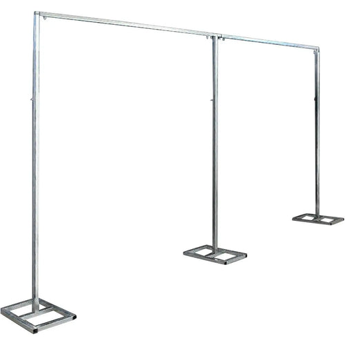 Adjustable Steel Backdrop Stand with Three Flat Bases